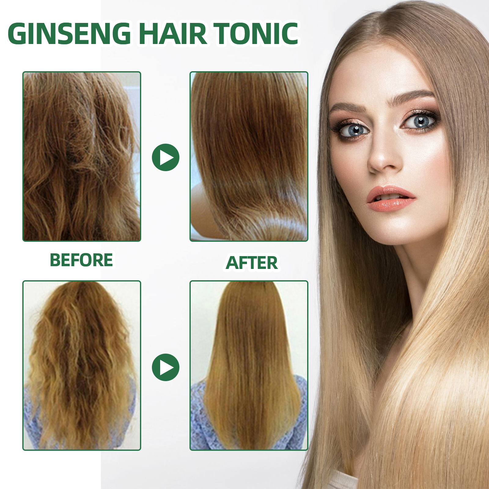 Natural Herbal Ginseng Hair Ca - Nutrition And Fitness 评论和价格